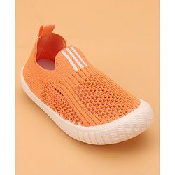 Cute Walk by Babyhug Slip On Striped Design Casual Shoes - Black