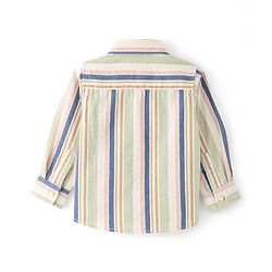 Babyhug Cotton corduroy Woven Full Sleeves Checks Shirt - Green & White