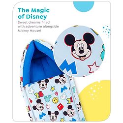 Babyhug Disney Sleeping Bag Smiley Mickey Mouse Print - Blue