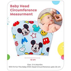 Babyhug Disney Gadda Set With Mosquito Net Smiley Mickey Face Print - Blue