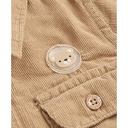 Babyhug Cotton Woven Full Sleeves Solid Colour Corduory Shirt - Tan