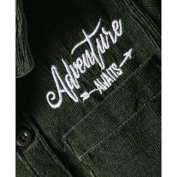 Babyhug Cotton Woven Full Sleeves Solid Corduroy Shirt - Olive Green