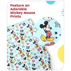 Babyhug Disney Swaddle Cool Mickey Print Set of 2 - Blue & White