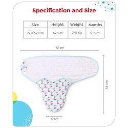Babyhug Disney Swaddle Cool Mickey Print Set of 2 - Blue & White