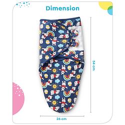 Babyhug Disney Swaddle Cool Mickey Print Set of 2 - Blue & White