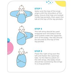 Babyhug Disney Swaddle Cool Mickey Print Set of 2 - Blue & White