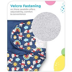 Babyhug Disney Swaddle Cool Mickey Print Set of 2 - Blue & White