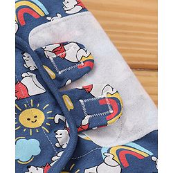 Babyhug Disney Swaddle Cool Mickey Print Set of 2 - Blue & White