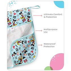 Babyhug Disney Diaper Changing Mat and Bed Protector Cool Mickey Print-  Blue