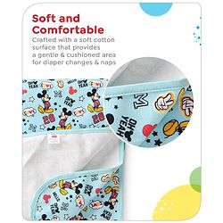 Babyhug Disney Diaper Changing Mat and Bed Protector Cool Mickey Print-  Blue