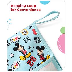 Babyhug Disney Diaper Changing Mat and Bed Protector Cool Mickey Print-  Blue