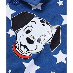 Babyhug Disney Single Jersey Knit Full Sleeves Front Open Night Suit With 101 Dalmatians Graphics - Navy
