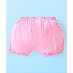 Babyhug Disney Cotton Knit Aristocats Marie Graphic & Bow Detailing Bloomers Pack of 3 - White Red & Pink