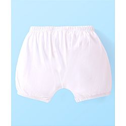 Babyhug Disney Cotton Knit Aristocats Marie Graphic & Bow Detailing Bloomers Pack of 3 - White Red & Pink