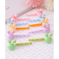 Babyhug Bunny Hair Pins & Clips Set of 10 - Multicolor