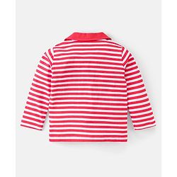 Babyhug Disney Cotton Knit Full Sleeves Front Open Night Suit with 101 Dalmatains Print - Red