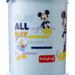 Babyhug Disney Mickey Mouse Print Straw Sipper With Snack Container Blue - 300 ml