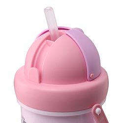 Babyhug Disney Mickey Mouse Print Straw Sipper With Snack Container Blue - 300 ml