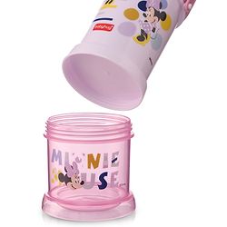 Babyhug Disney Mickey Mouse Print Straw Sipper With Snack Container Blue - 300 ml