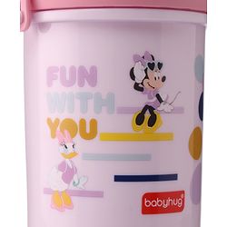 Babyhug Disney Mickey Mouse Print Straw Sipper With Snack Container Blue - 300 ml