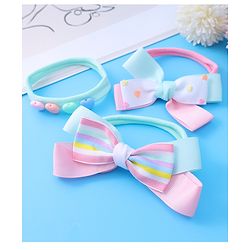 Babyhug Bow & Heart Motifs Headbands - Multicolor
