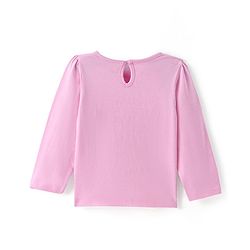 Babyhug Cotton Woven Full Sleeves T-Shirt with Floral Embroidered Frock - Navy Blue & Pink