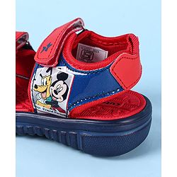 Cute Walk by Babyhug Disney Velcro Closure Sandals with Mickey Mouse Print - Navy Blue