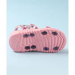 Cute Walk by Babyhug Disney Sandals with Velcro Closure Micky Mouse & Friends Graphic - Pink