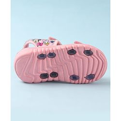 Cute Walk by Babyhug Disney Sandals with Velcro Closure Micky Mouse & Friends Graphic - Pink
