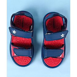 Cute Walk by Babyhug Disney Velcro Closure Sandals with Mickey Mouse Print - Navy Blue