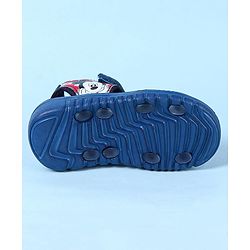 Cute Walk by Babyhug Disney Velcro Closure Sandals with Mickey Mouse Print - Navy Blue