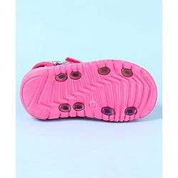 Cute Walk by Babyhug Disney Velcro Closure Sandals with Minnie Mouse Print - Dark Pink