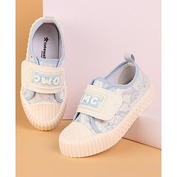 Cute Walk by Babyhug Lacy Slip-on Casual Shoes with Velcro Closure - Blue