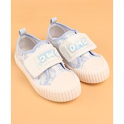 Cute Walk by Babyhug Lacy Slip-on Casual Shoes with Velcro Closure - Blue