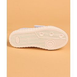 Cute Walk by Babyhug Lacy Slip-on Casual Shoes with Velcro Closure - Blue