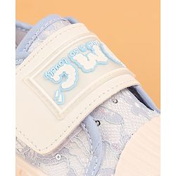 Cute Walk by Babyhug Lacy Slip-on Casual Shoes with Velcro Closure - Blue