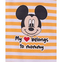 Babyhug Disney Cotton Interlock Kint Wash Cloth with Mickey Mouse Graphics L 28 x H 28 cm Pack Of 3 - White & Blue