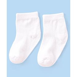 Cute Walk by Babyhug Anti-bacterial Ankle Length Socks Pack of 5 - White