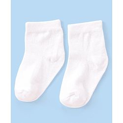 Cute Walk by Babyhug Anti-bacterial Ankle Length Socks Pack of 5 - White