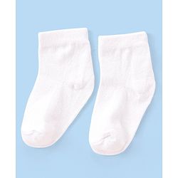 Cute Walk by Babyhug Anti-bacterial Ankle Length Socks Pack of 5 - White