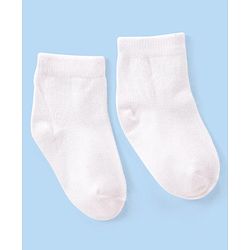 Cute Walk by Babyhug Anti-bacterial Ankle Length Socks Pack of 5 - White