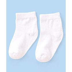 Cute Walk by Babyhug Anti-bacterial Ankle Length Socks Pack of 5 - White