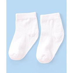 Cute Walk by Babyhug Anti-bacterial Ankle Length Socks Pack of 5 - White