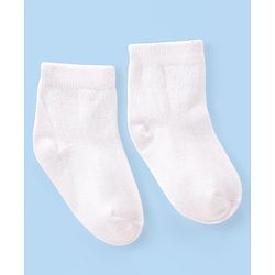 Cute Walk by Babyhug Anti-bacterial Ankle Length Socks Pack of 5 - White