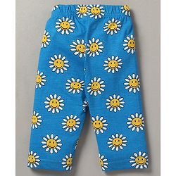 Babyhug Cotton Woven Full Sleeves Night Suit Dino Print - Blue