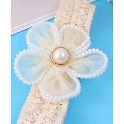 Babyhug Flower & Bead Applique Headband - Beige