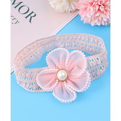 Babyhug Flower & Bead Applique Headband - Beige