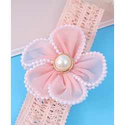 Babyhug Flower & Bead Applique Headband - Beige