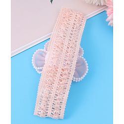 Babyhug Flower & Bead Applique Headband - Beige
