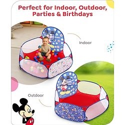 Babyhug Disney Mickey Ball Pool Set With 50 Colourful Balls for Kids |Ball Pit for Kids 2+ Years |Birthday Gift for Kids|BIS Certified